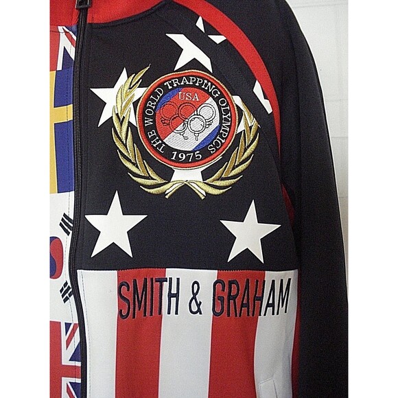 Smith & Graham Track Jacket NWT Retro Style Embroidered Streetwear Size 3XL - Picture 3 of 8